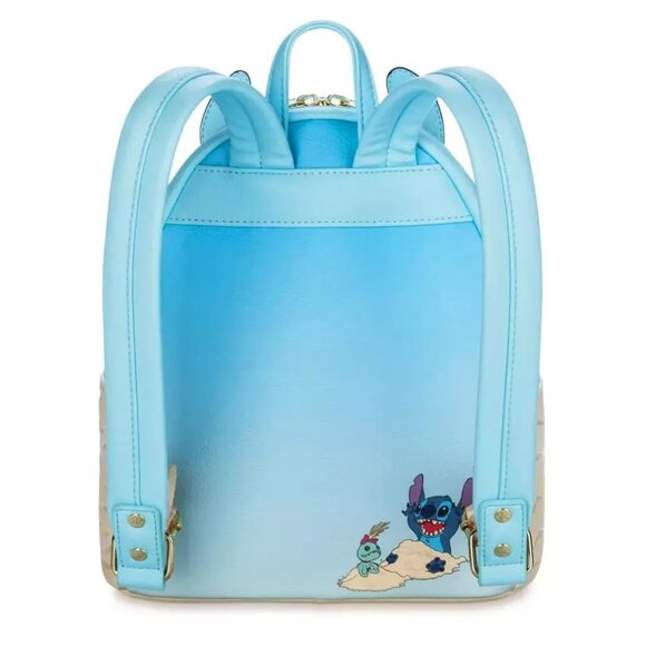 NWT Disney Loungefly Summer Stitch Beach Sandcastle Mini Backpack Lilo & Stitch - Picture 3 of 4